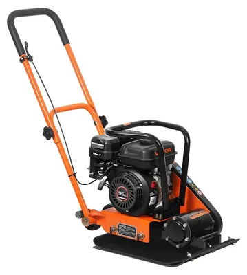 Image de Plaque vibrante à essence VEVOR, moteur 6,5 CV (196 cm³), compacteur vibrant 5600 tr/min, pression de compactage 10,5 kN, plaque 510 x 370 mm, vibreur à guidage manuel pour travaux de pavage, asphalte et fondations
