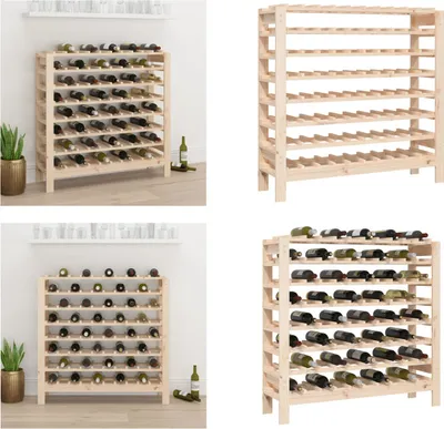 Immagine prodotto di vidaXL Portabottiglie da vino 109,5x30x107,5 cm in legno di pino massiccio - Portabottiglie da vino - Portabottiglie da vino - Portabottiglie da vino
