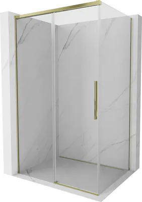 Produktbild von Mexen Rox Duschkabine schiebbar 130 x 70 cm, transparent, gold - 8C2-130-070-50-00