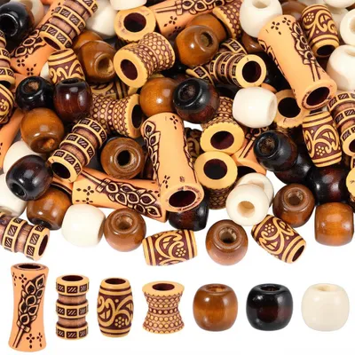 Productafbeelding van Haaraccessoire kralen met groot gat - 100 stuks - Voor het maken van sieraden