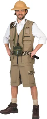 Produktbild von Safari-Abenteurer Kostüm für Herren khaki - L