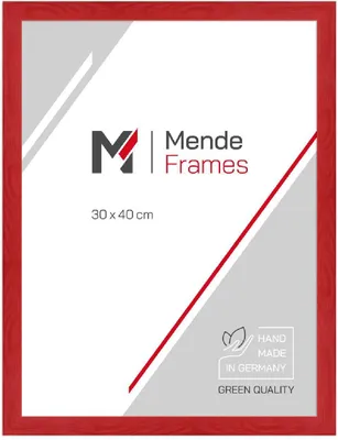 Produktbild von MendeFrames H300 Holzrahmen Klassisch rot 10x10 cm Klarglas