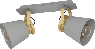 Obrázek produktu pro Eglo 43836 TWICKEN E27 dvojité stropní svítidlo 370x205mm šedozlaté
