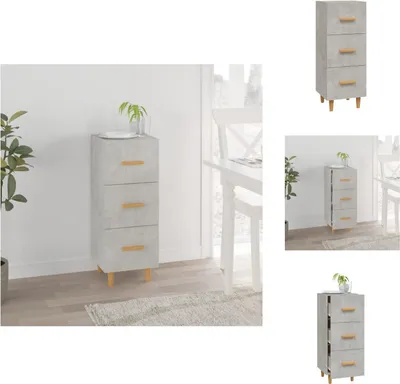 Produktbild von vidaXL Sideboard Betongrau 34,5x34x90 cm Holzwerkstoff -  Sideboards