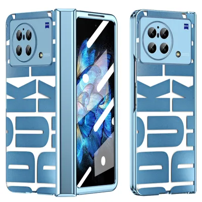Obrázek produktu pro Pouzdro pro Vivo X Fold, galvanizované průhledné pouzdro s ochranou displeje a pantu modré