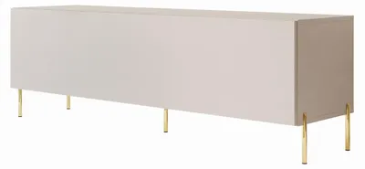 Productafbeelding van TV-kast COLGANTE Kaschmir, 150 cm, met LED-verlichting en rechte, gouden poten