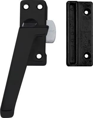 Produktbild von AXA Fensterverriegelung – Modell 3308 – Fenstergriff – Abschließbar per Knopfdruck – Links nach außen drehend – Aluminium Schwarz