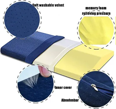 Produktbild von Lendenkissen Memory Foam Kissen Lumbar Support Pillow Orthopädisches Schlafkissen Lordosenstütze Bett Kissen aus Memory Schaum