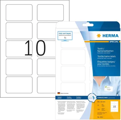Produktbild von HERMA Namens Etiketten SPECIAL 80,0 x 50,0 mm weiß 250 Etiketten