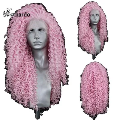 Immagine prodotto di Parrucca sintetica con frontale in pizzo, lunga 66 cm, capelli ricci