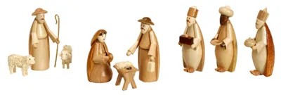 Produktbild von Miniaturfiguren Krippenfiguren natur Höhe 5,5cm NEU