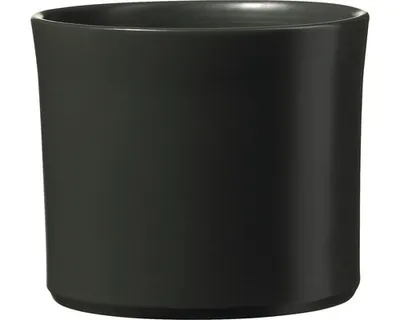 Produktbild von Blumentopf Soendgen Miami Keramik matt pulverbeschichtet Ø 24 cm H 21 cm anthrazit