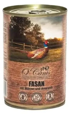 Obrázek produktu pro Konzerva O'CANIS mokré krmivo pro psy - bažant s mrkví - 400 g.