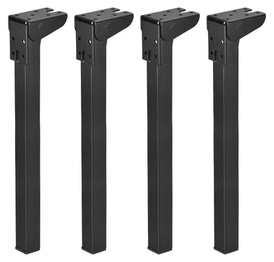 Klappbare Tischbeine 32 cm, 4 Stück, Metall, schwarz