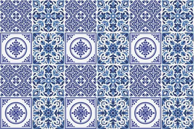 Produktbild von Fliesenaufkleber 10×10 cm – 24 Stück – Selbstklebend – Wasserfest – Pflegeleicht – Hitzebeständig – Für Küche & Bad – Traditionelle Dekorfliesen