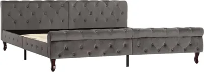 Produktbild von vidaXL Bettgestell Grau Samt 200x200 cm