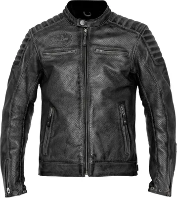Produktbild von John Doe Storm Motorrad Lederjacke, schwarz, 4XL