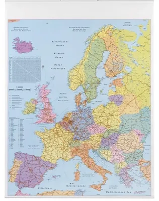 Obrázok produktu pre FRANKEN Mapa Európy laminovaná 970 x 1 370 mm