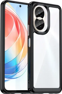 Image de Etui pour Honor X40i transparent, antichoc étui de protection en silicone TPU noir