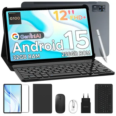 Produktbild von DOOGEE Tab E3+ Android 15, 12 Zoll, 32(8+24)GB+256GB(bis 2TB erweiterbar), 4G LTE, 90Hz,8800mAh/18W,Tastatur-Set