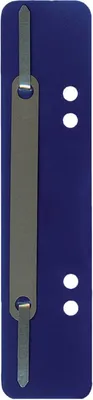 Produktbild von Q-Connect® 1012500410 Heftstreifen Kunststoff, kurz - Deckleiste aus Metall, dunkelblau, 25 Stück