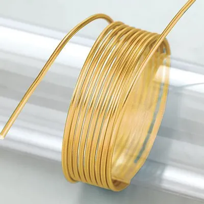 Produktbild von Aludraht eloxiert, gold, , ø 2 mm, 5 m / 42 g