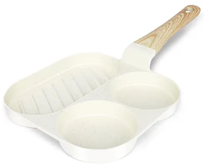 Obrázok produktu pre Omgoods – Nepriľnavá panvica na omelety s 3 otvormi – vhodná pre všetky typy sporákov