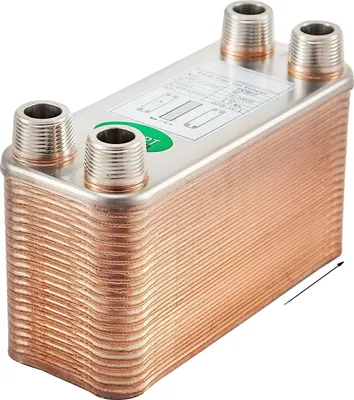 Immagine prodotto di Scambiatore di calore a piastre, connessioni MNPT da 3/4", design compatto, 40 piastre