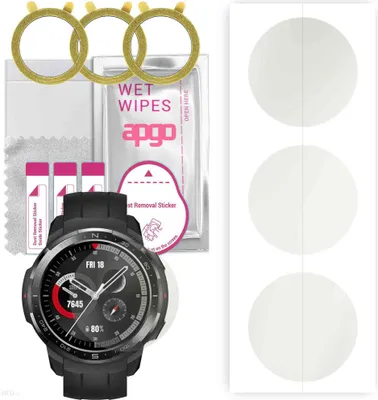 Produktbild von apgo 3 Stück Schutzfolie, Matt, kompatibel mit Honor Watch GS Pro Smartwatch, Hydrogel Displayschutzfolie mit Positionierhilfe, Displayfolie, robust und kratzfest
