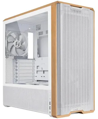 Produktbild von Lian Li Lancool LAN217W, Midi Tower, PC, Weiß, Holz, ATX, EATX, SSI EEB, Stahl, Gehärtetes Glas, Holz, 18 cm
