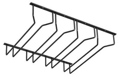 Produktbild von Gläserhalter für 4 Glasreihen 460 x 355 x 70 mm schwarz Halterung für Weingläser Sektgläser Biergläser Weinglashalter von SOTECH
