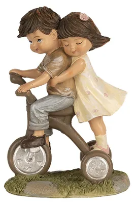 Produktbild von Clayre & Eef Figur Kinder 14 cm Braun Polyresin