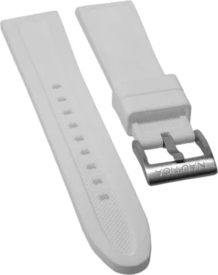 Produktbild von Nautica Uhrenarmband 20mm | Kunststoff weiß Schließe silbern | A11623M