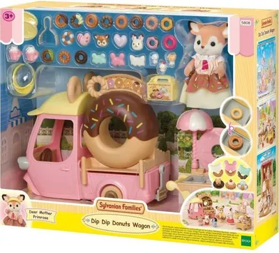 Image de Chariot de Donuts Sylvanian Families, Inclut Maman Biche, Présentoir Donut, 5808