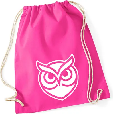 Produktbild von Huuraa Turnbeutel Eule Silhouette 12 Liter Fuchsia Baumwolle Rucksack Geschenkidee
