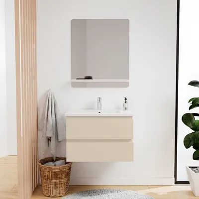 Produktbild von SORRENTO Einzelwaschtisch-Unterschrank 60 cm + Armatur + Spiegel