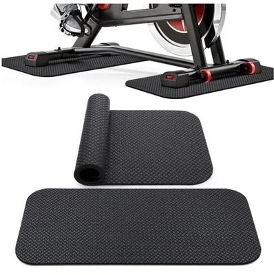 Image de Omgoods - 2 tapis de protection de sol - Antidérapant - Sous-tapis pour appareils de sport - Tapis de fitness - PVC et silicone - Dimensions : 30 x 63,5 x 0,5 cm