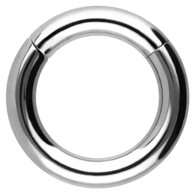Produktbild von Ohrpiercing, Nasenpiercing, Septum Piercing Chirurgenstahl Segmentring Clicker Silber Innendurchmesser: 14mm + Stabstärke: 4mm