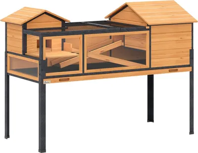 Produktbild von Schildkrötenhaus, 2 Räume, 2 Ebenen, Holz & Stahl