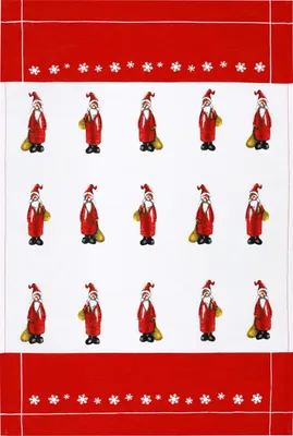 Produktbild von Geschirrtuch Weihnachten, Zipfelmütze, Weihnachtsmänner, Geschirrtücher Mitbringsel Geschenkidee Weihnachtsmann Nikolaus