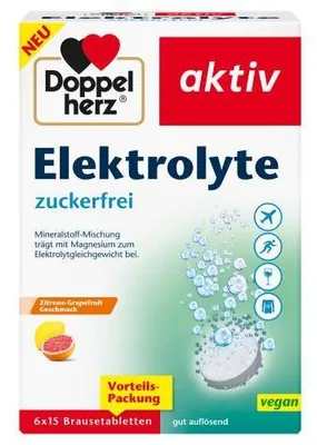 Obrázek produktu pro Double Heart Electrolytes šumivé tablety bez cukru 6X15 St