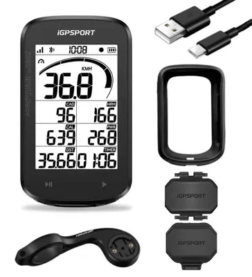 Obrázok produktu pre GPS cyklocomputer s 3-palcovým displejom – obsahuje senzory kadencie a rýchlosti – 40 hodín výdrže batérie