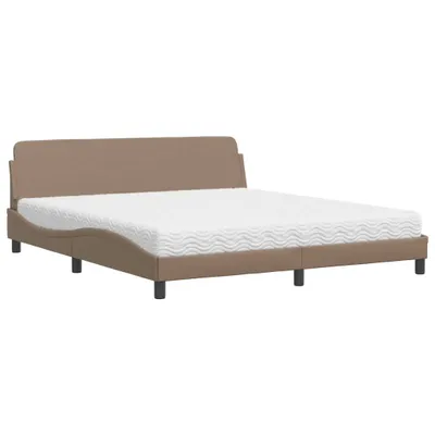 Immagine prodotto di Letto con Materasso Dover Cappuccino 180x200cm Pelle finta