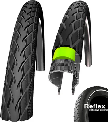 Immagine prodotto di Schwalbe 44-355 Marathon Performance GreenGuard, E-25, filo, TwinSkin, Addix, nero-reflex