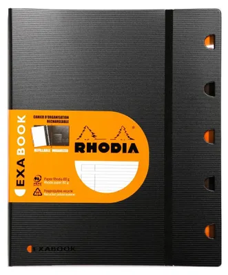 Produktbild von Exabook Rhodia, DIN A4 21x29,7cm, 80 Blatt, 80g, liniert mit Rahmen