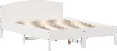 Produktbild von vidaXL Massivholzbett ohne Matratze Weiß 120x200 cm Kiefernholz