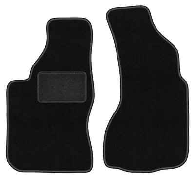 Produktbild von Velours-Fußmatten Vorne passend für Audi V8 (Limousine, Bj. 1988-1993) – schwarz, passgenau, mit Befestigungen set 2 Stk. - STANDARD
