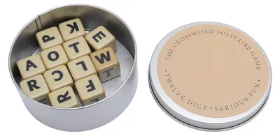 Produktbild von 6-seitiges Würfel-Kreuzworträtsel-Spiel, 12 Buchstaben-Set, Wortspiele, kreativer englischer Buchstabe mit Etui für Camping-Ausbildung