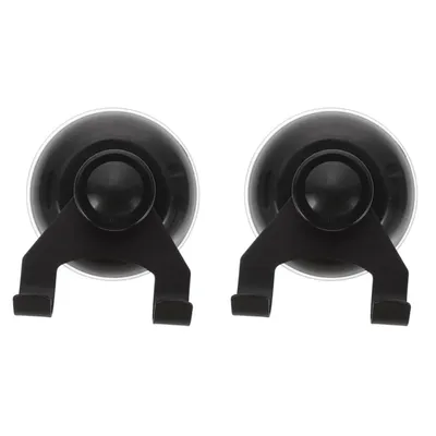Produktbild von 2er Set Badezimmer Saugnapf-Haken ohne Bohren,mit Haken Edelstahl Handtuchhaken,Wandhaken aus Silikon & Edelstahl, Schwarz