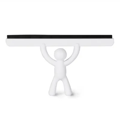 Produktbild von Umbra Bath Buddy Duschabzieher, Abzieher, Fensterabzieher, Gummiwischer, Scheibenabzieher, Gummiabzieher, Kunststoff, Weiß, 023006660